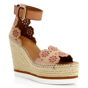 See by Chloé Floral Laser-Cut Espadrille wedge 36